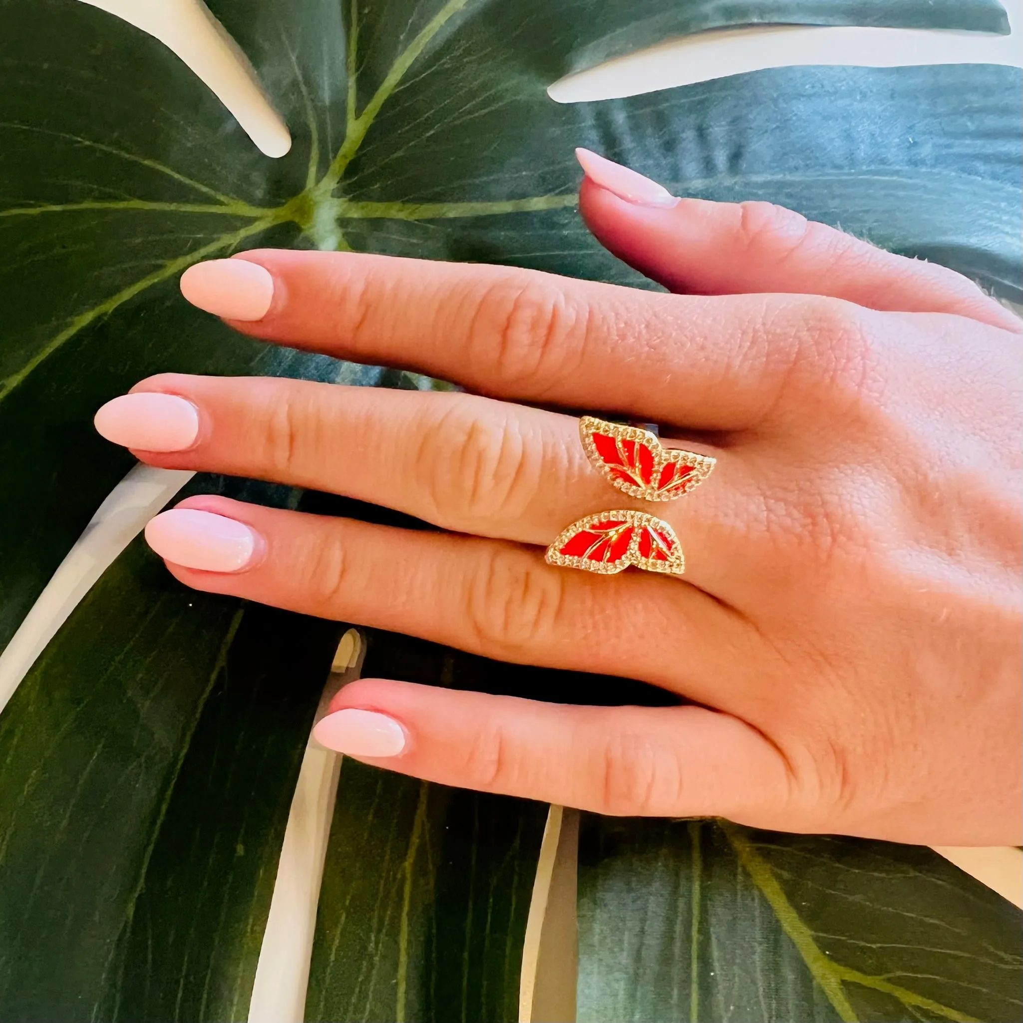 Butterfly Ring Red