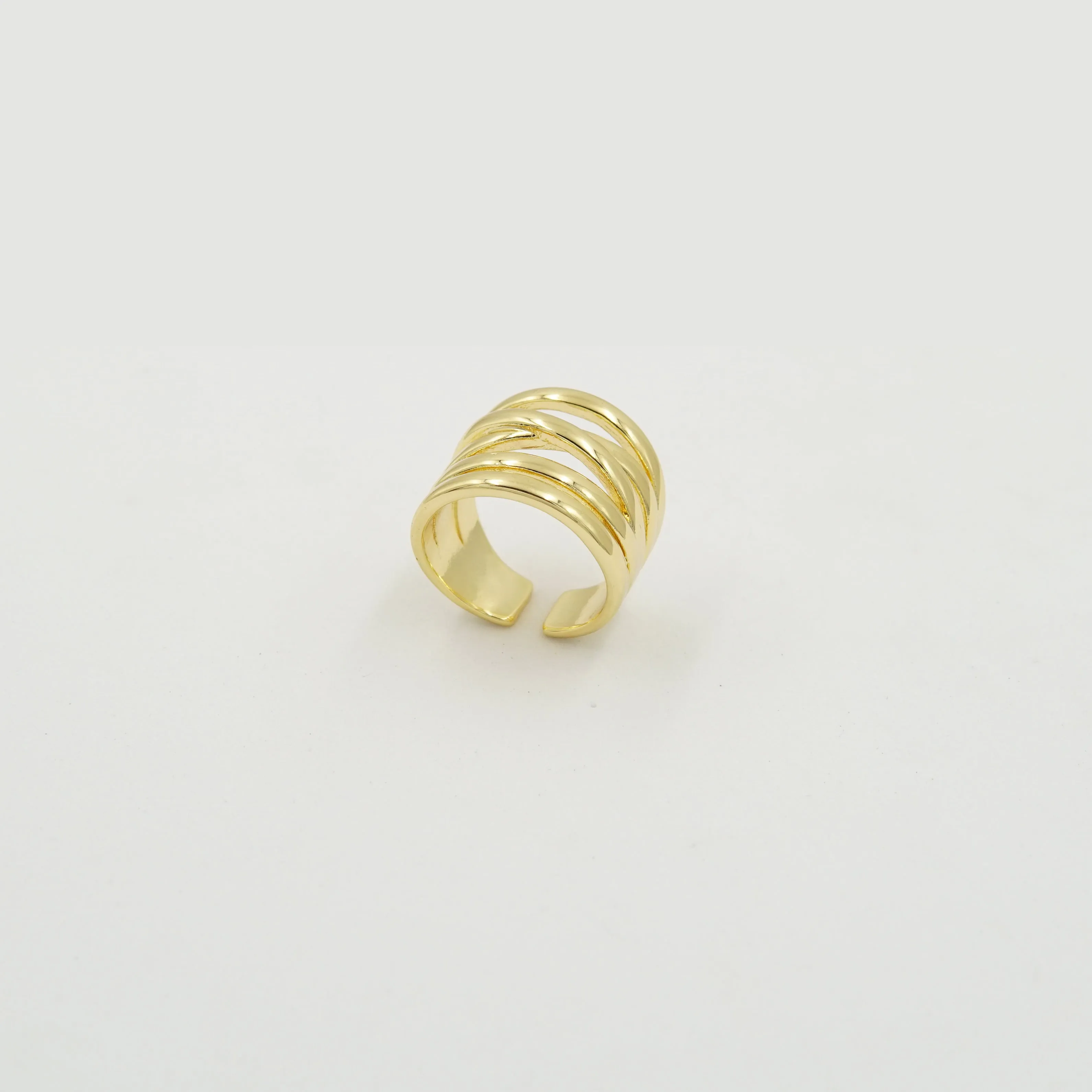 Candere Adjustable Ring Gold Plated