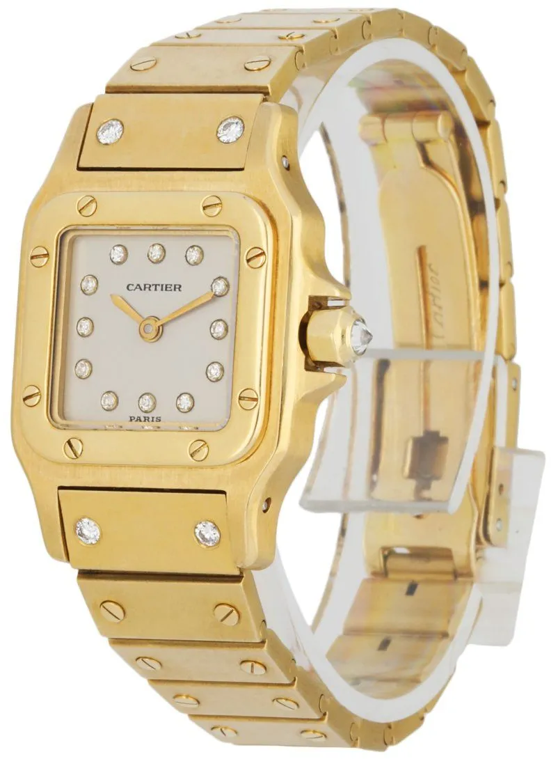 Cartier Santos Galbee 18K Yellow gold Diamond Dial Ladies Watch