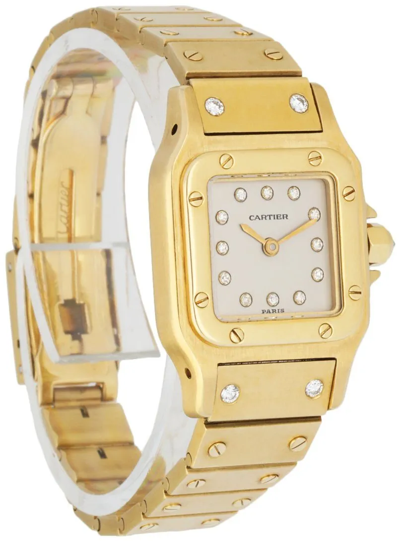 Cartier Santos Galbee 18K Yellow gold Diamond Dial Ladies Watch