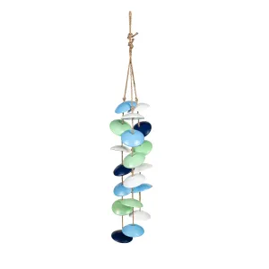 Cast Iron Multi Colored Wind Chime with Jute Rope,2wc833