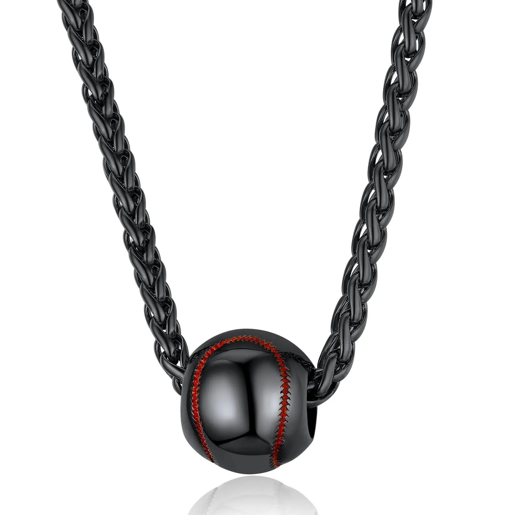 ChainsPro Sports Necklaces Wheat Rope Chain Baseball Pendant  for Men