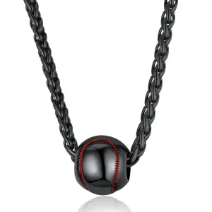 ChainsPro Sports Necklaces Wheat Rope Chain Baseball Pendant  for Men