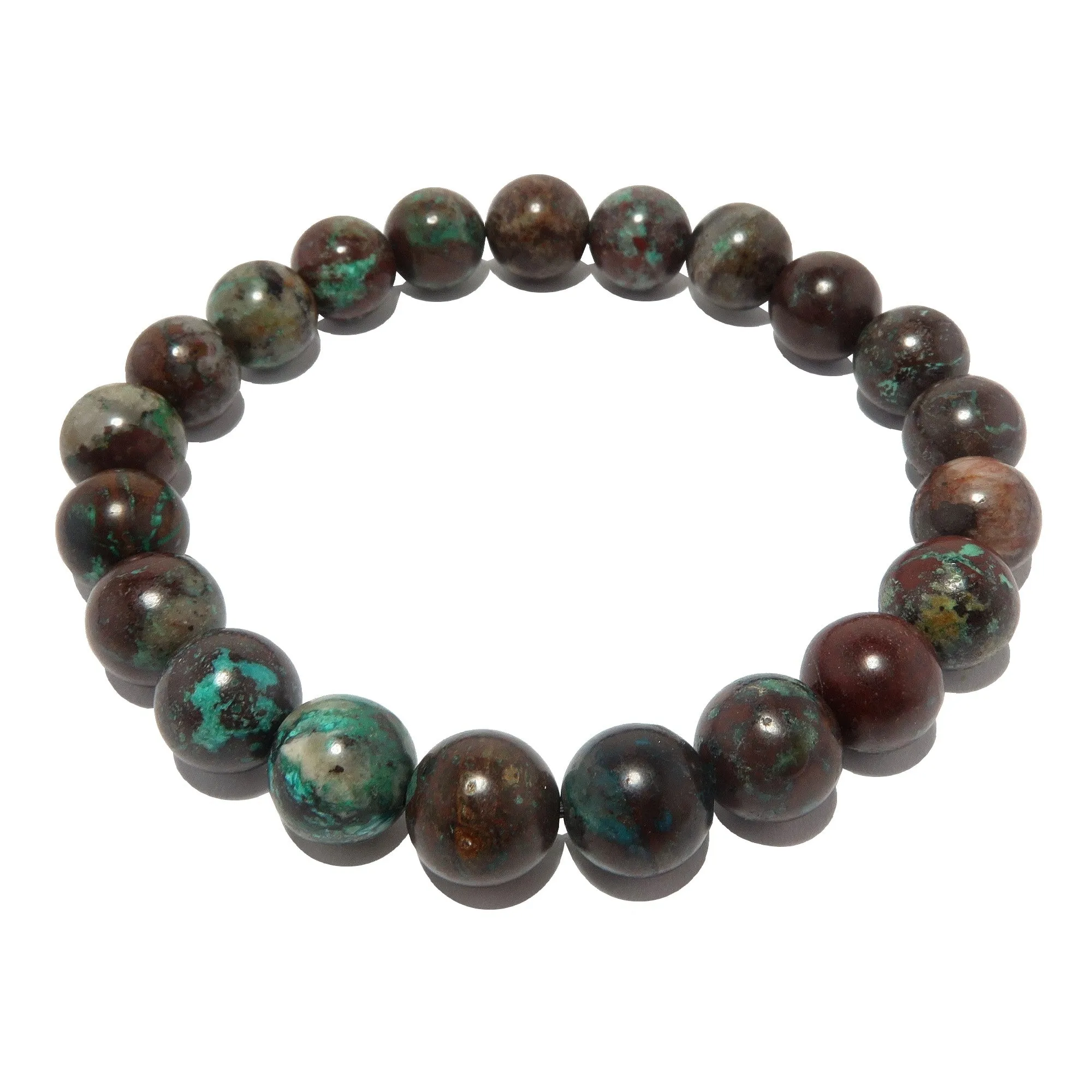 Chrysocolla Bracelet Red Cuprite Strike of Elements