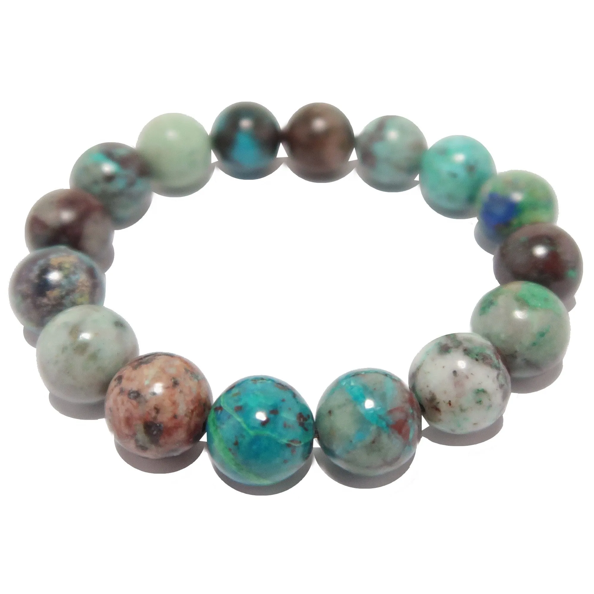 Chrysocolla Bracelet Red Cuprite Strike of Elements
