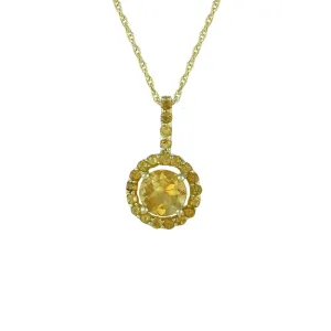 Citrine Fashion Pendant in 10K Yellow Gold