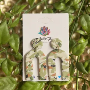 Clay Camo Earrings