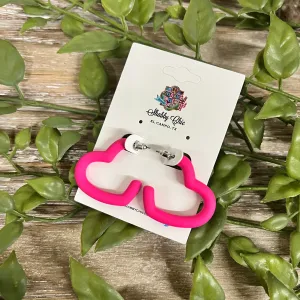 Clay Heart Hoop Earrings