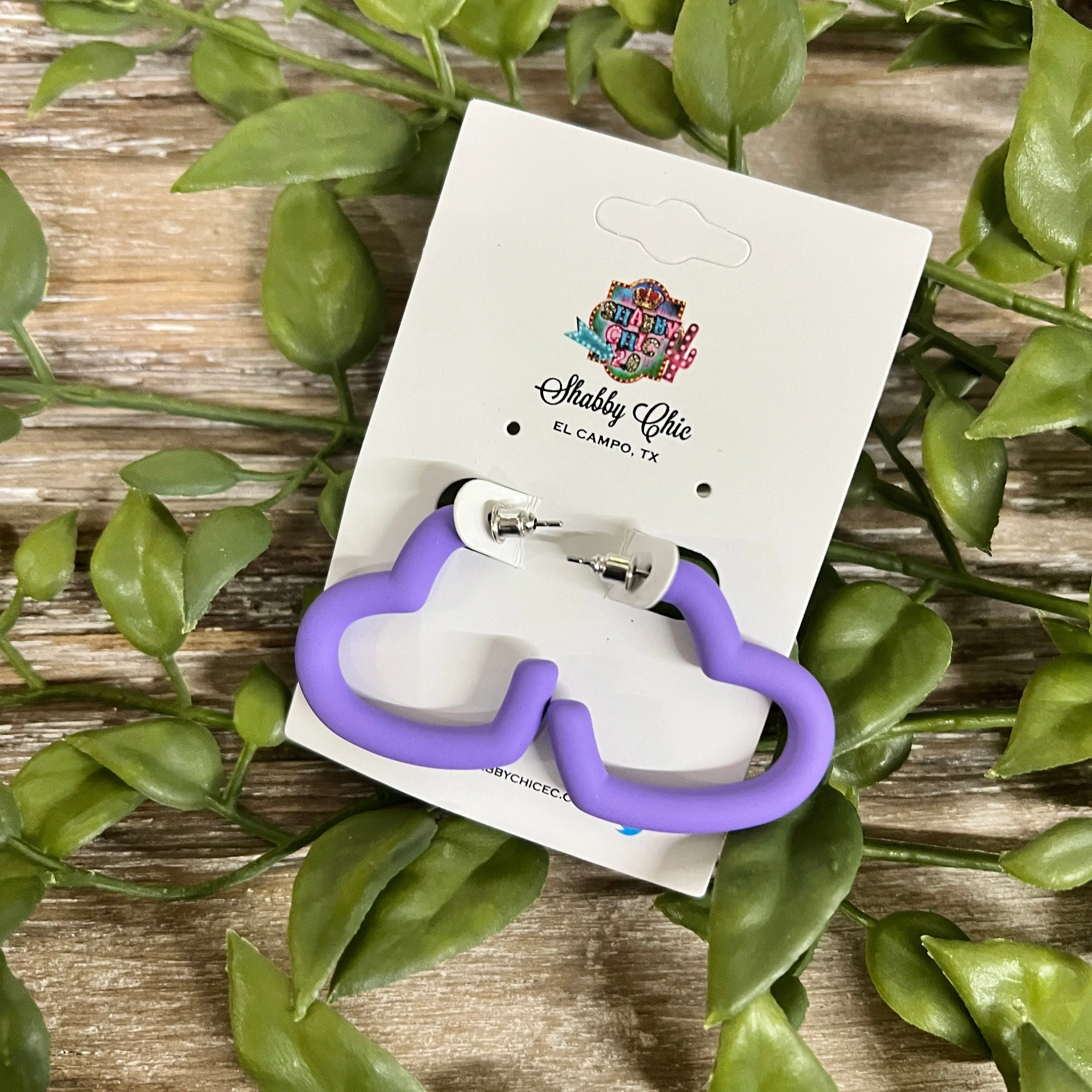 Clay Heart Hoop Earrings