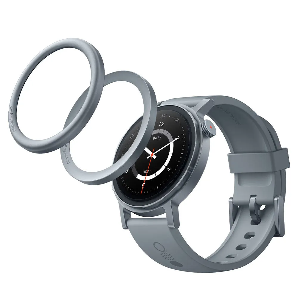 CMF Watch Pro 2 D398 Smart Watch (45mm - GPS) Dark Gray Metal Case With Dark Gray Silicon Strap