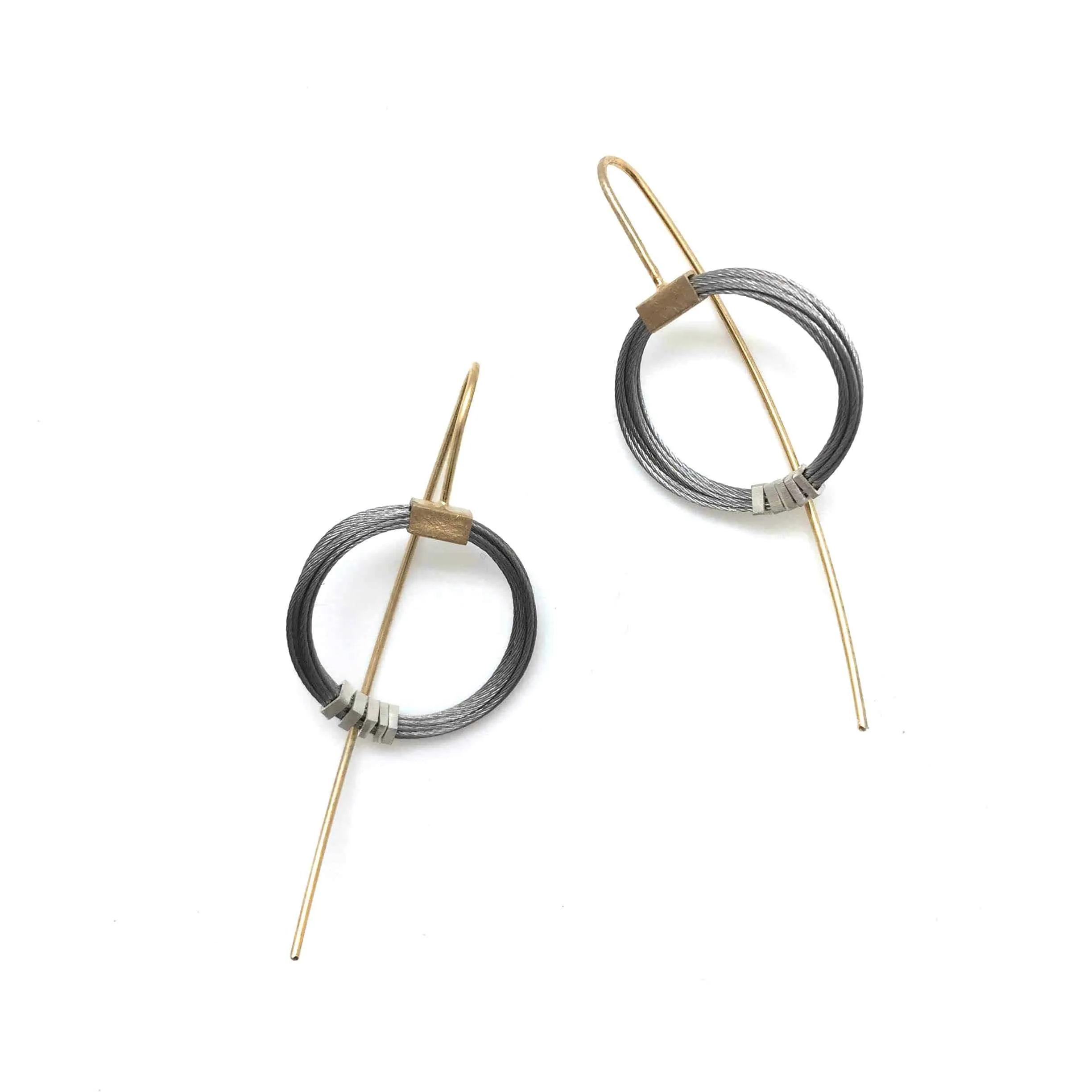 Coil Cable Earrings - Gold/Silver