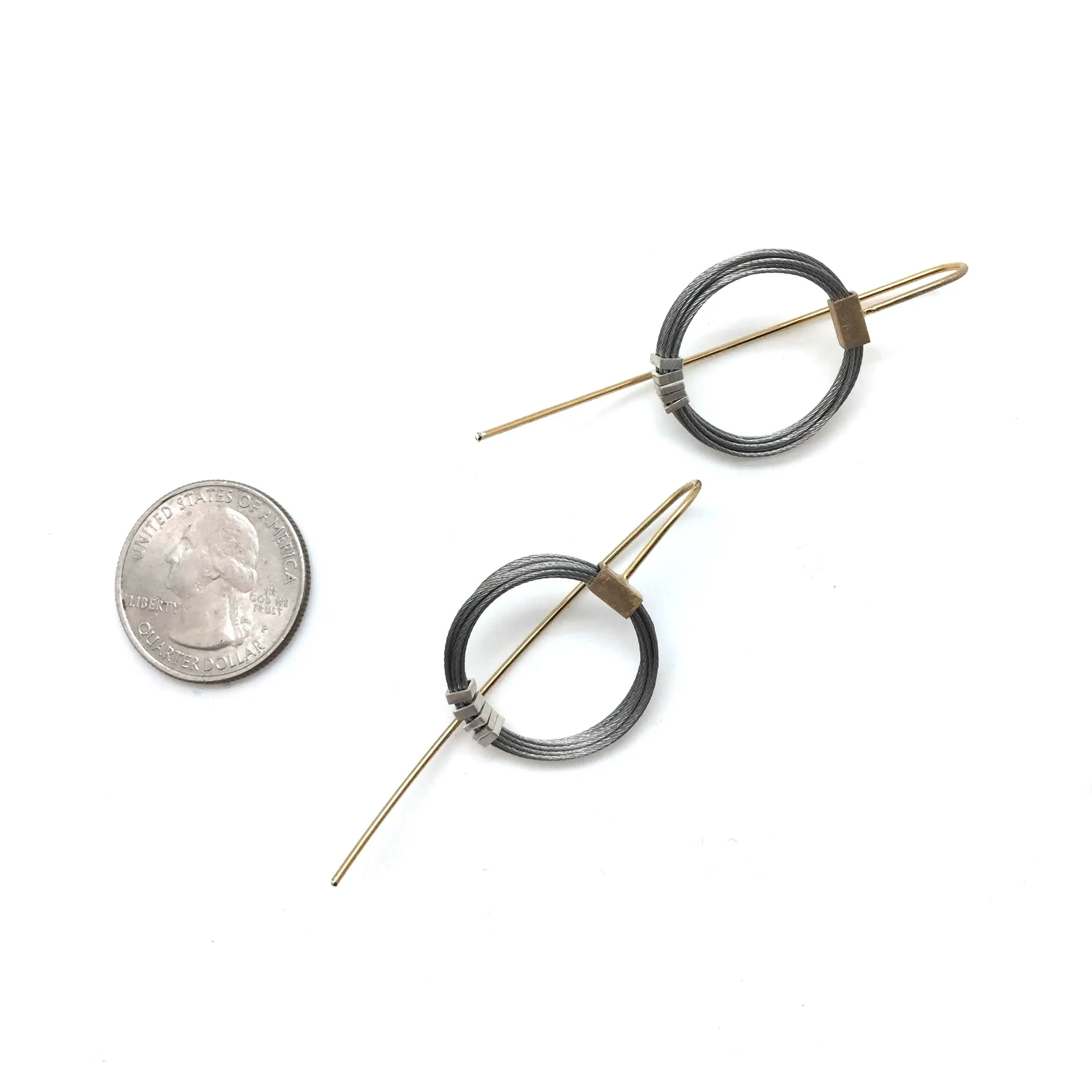 Coil Cable Earrings - Gold/Silver