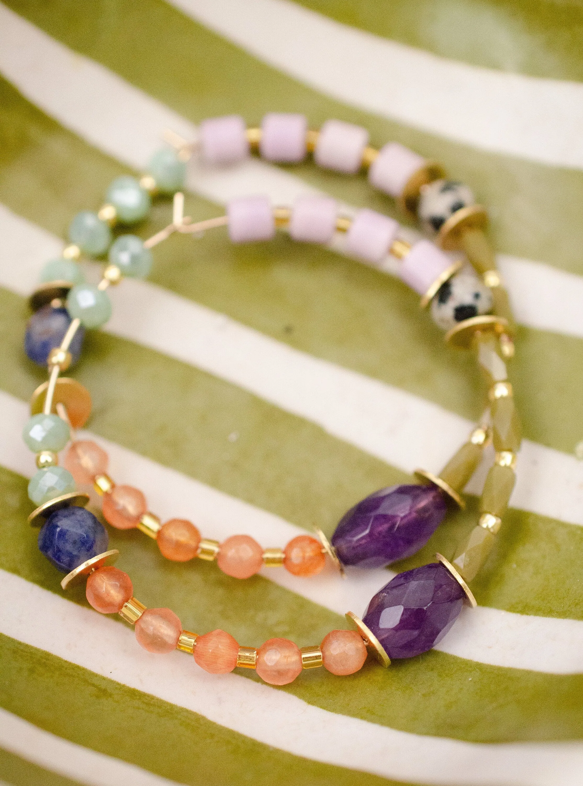 Colorful Seed Beaded Hoops, Lightweight earrings, Large Hoops, Gold filled earrings, beaded earrings, Amethyst earrings, statement earrings