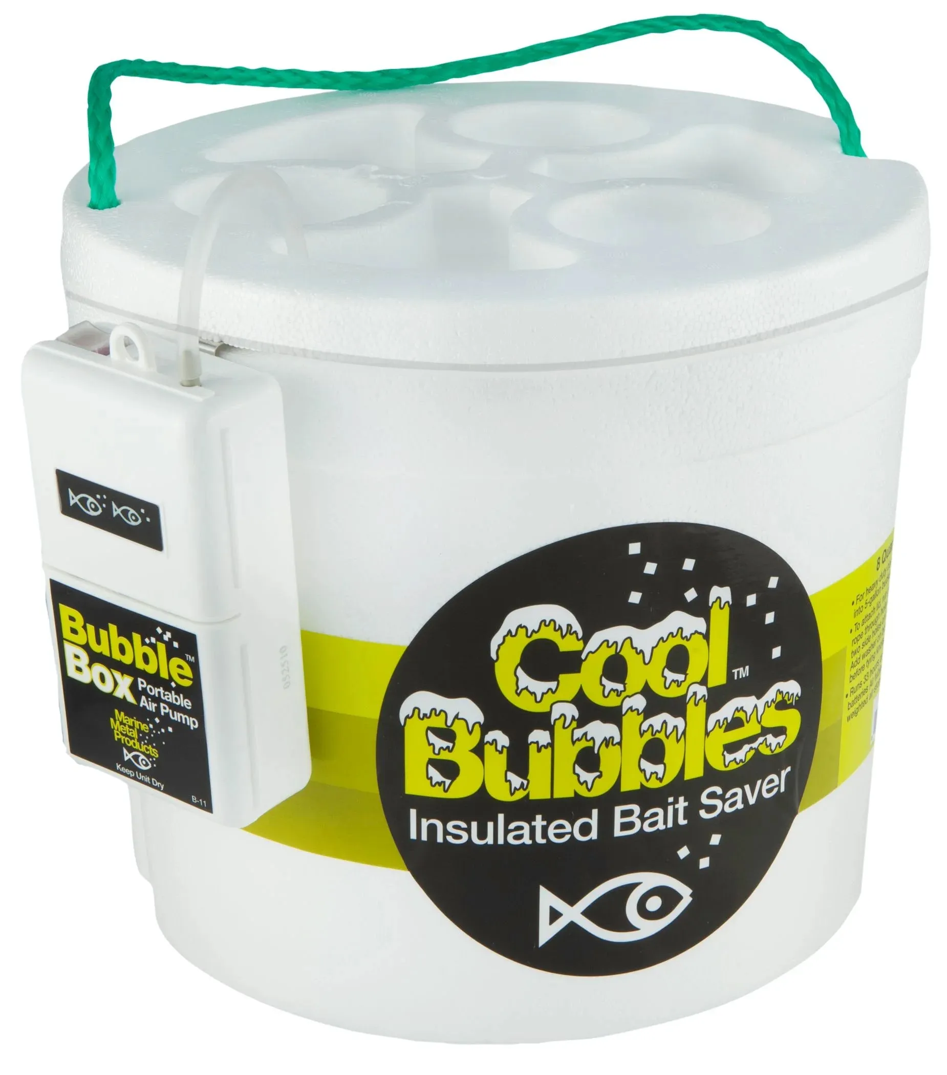 Cool Bubbles 8 Qt Styrofoam Bucket with Bubble Box Aerator
