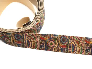 Cork Ribbon By the Yard - Kaleidoscope