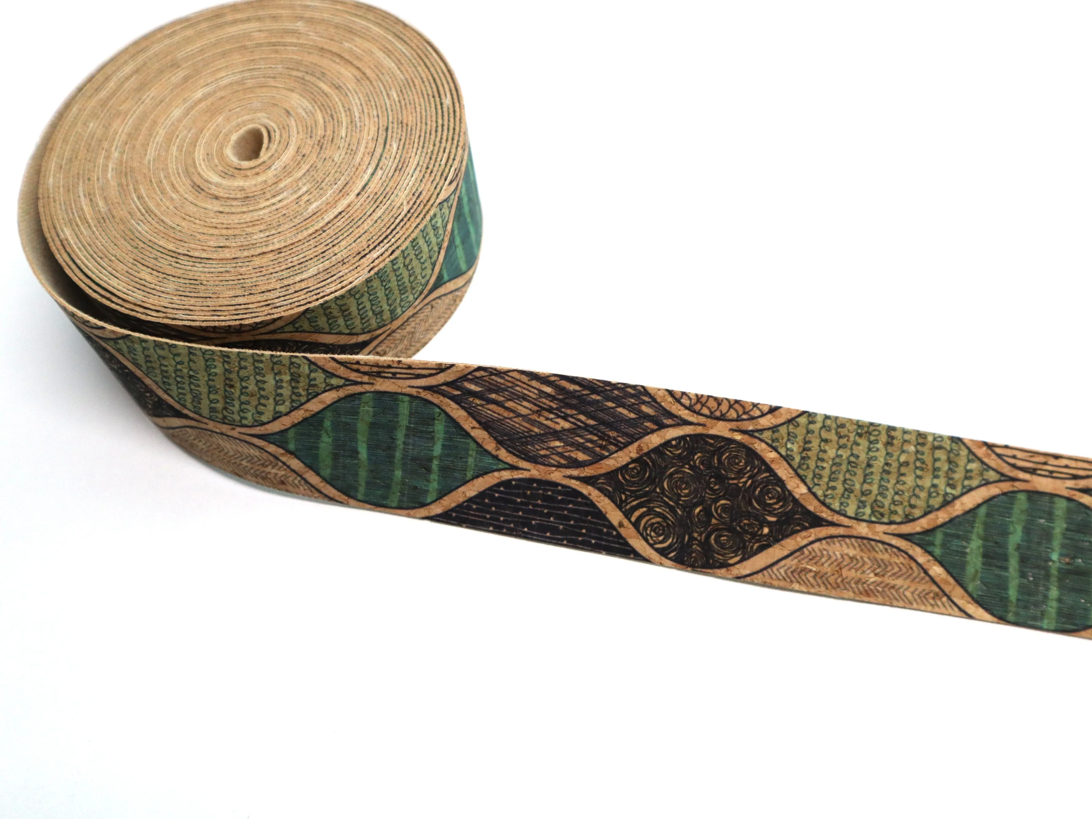 Cork Ribbon By the Yard  - Moroccan Waves