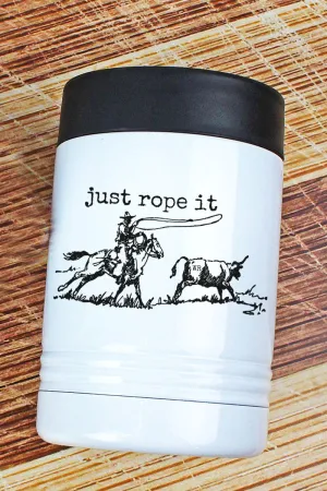 Cowboy Just Rope It Stainless Steel Hugger 12oz