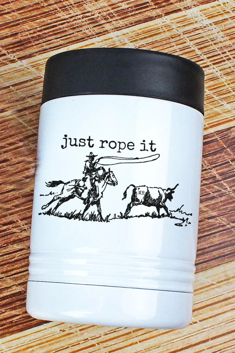 Cowboy Just Rope It Stainless Steel Hugger 12oz