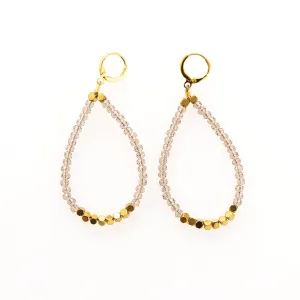 Crystal And Hematite Loop Earrings