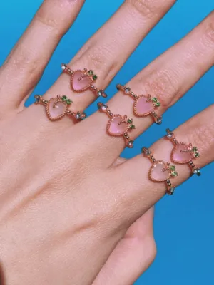CRYSTAL FRUIT PEACH Ring