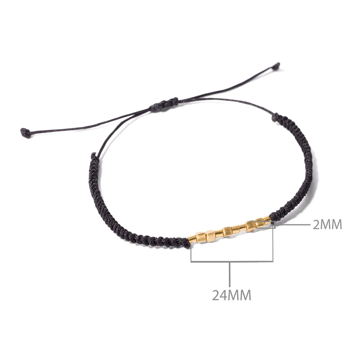 Cubes and Orbs Cord Bracelet