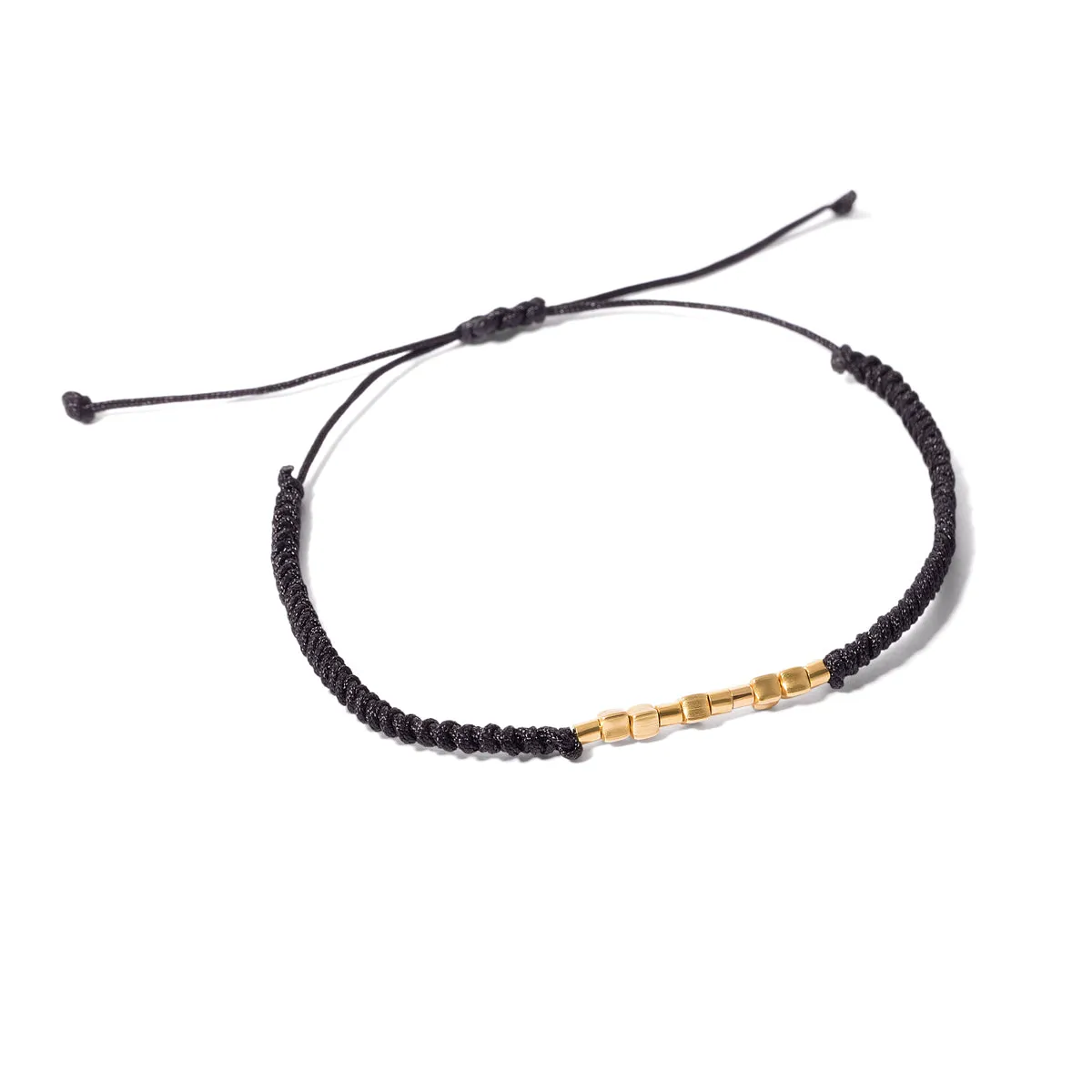 Cubes and Orbs Cord Bracelet