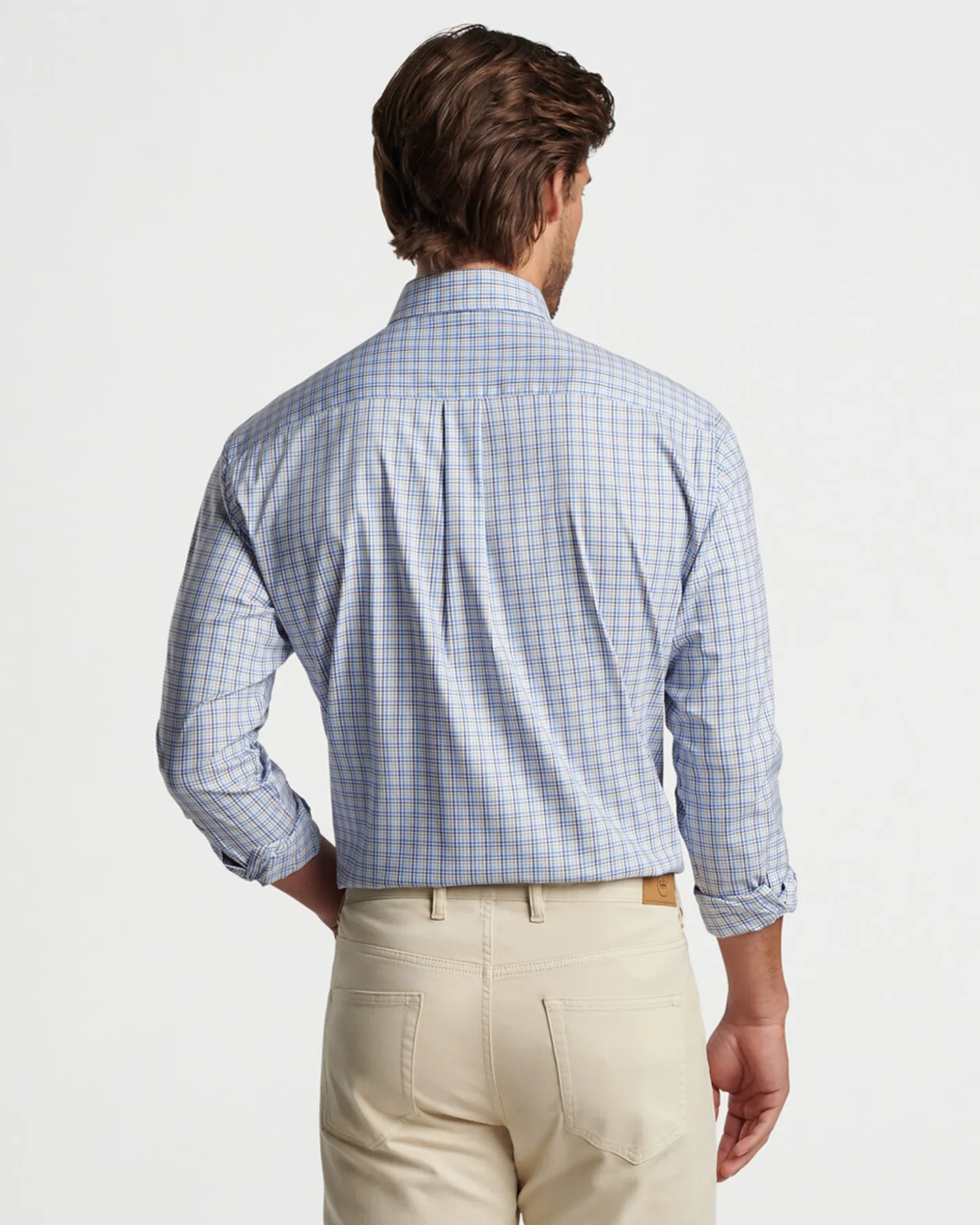 CUTLER CROWN LITE COTTON STRETCH SHIRT - NAVY