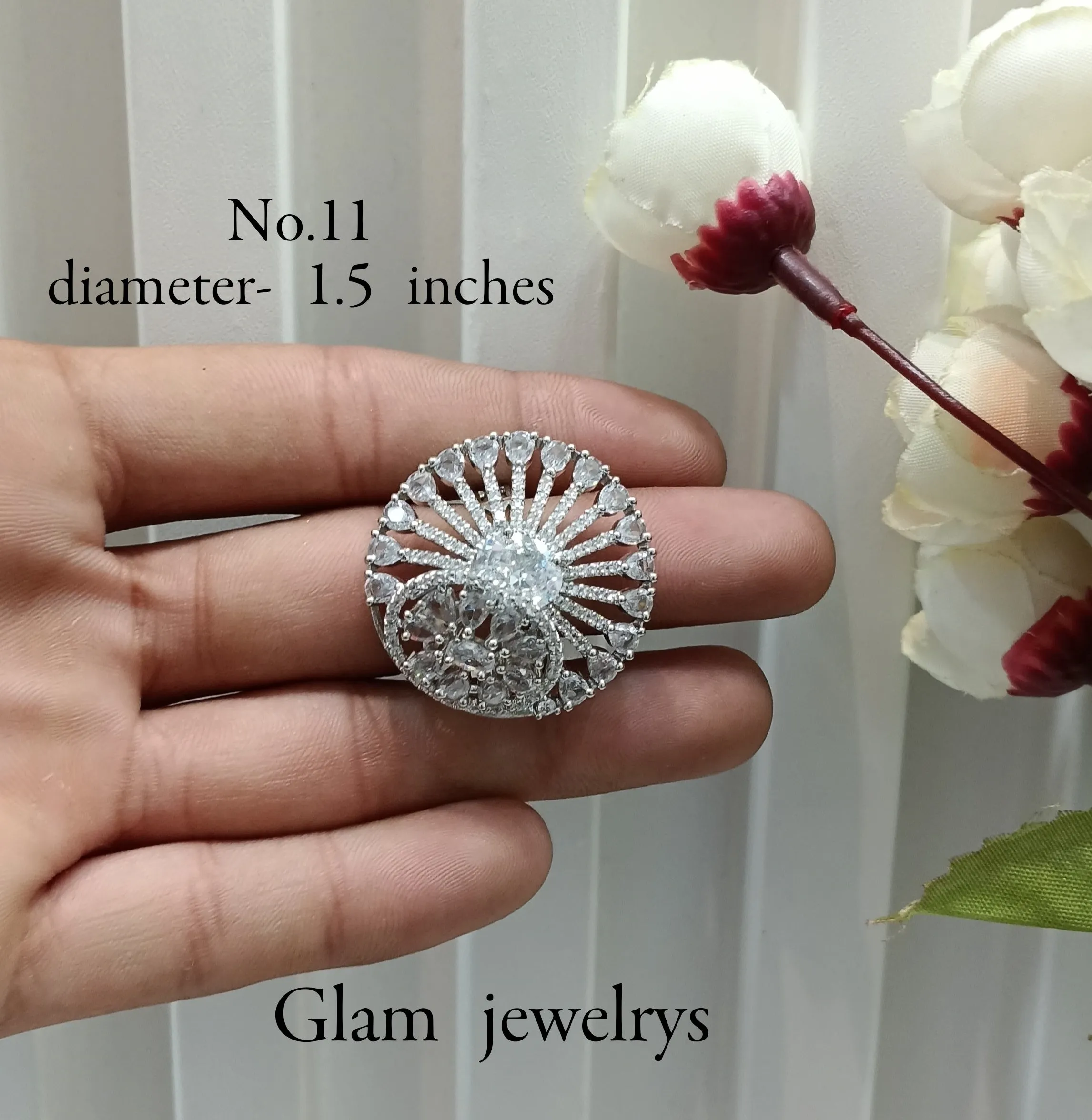 CZ American Diamond Adjustable Indian Finger Rings
