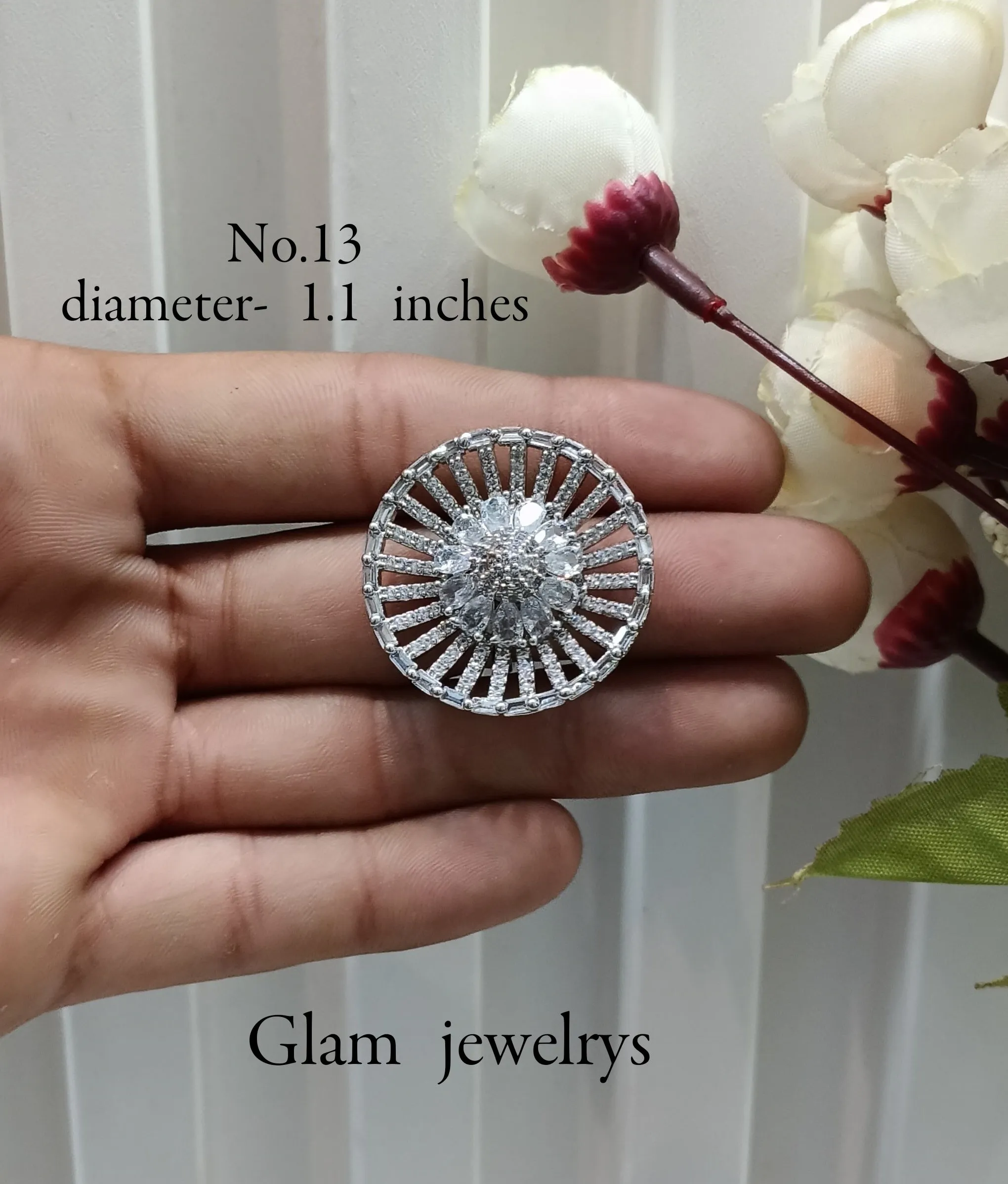 CZ American Diamond Adjustable Indian Finger Rings