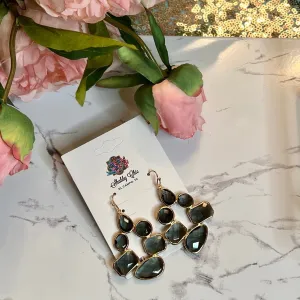 Dazzle Me Earrings - Smoke Grey