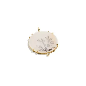 Dendritic Agate & Diamond Pendant