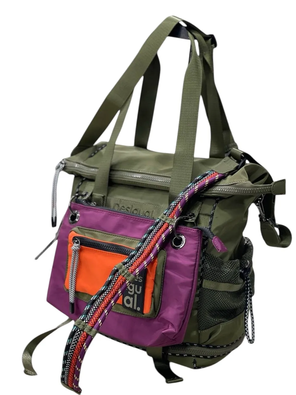 Desigual Multicolor Utility Backpack-Tote Hybri