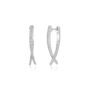 Diamond Loop Hoop Earring