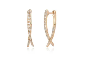 Diamond Loop Loop Earrings