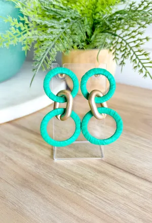 Different Views Earrings in Green