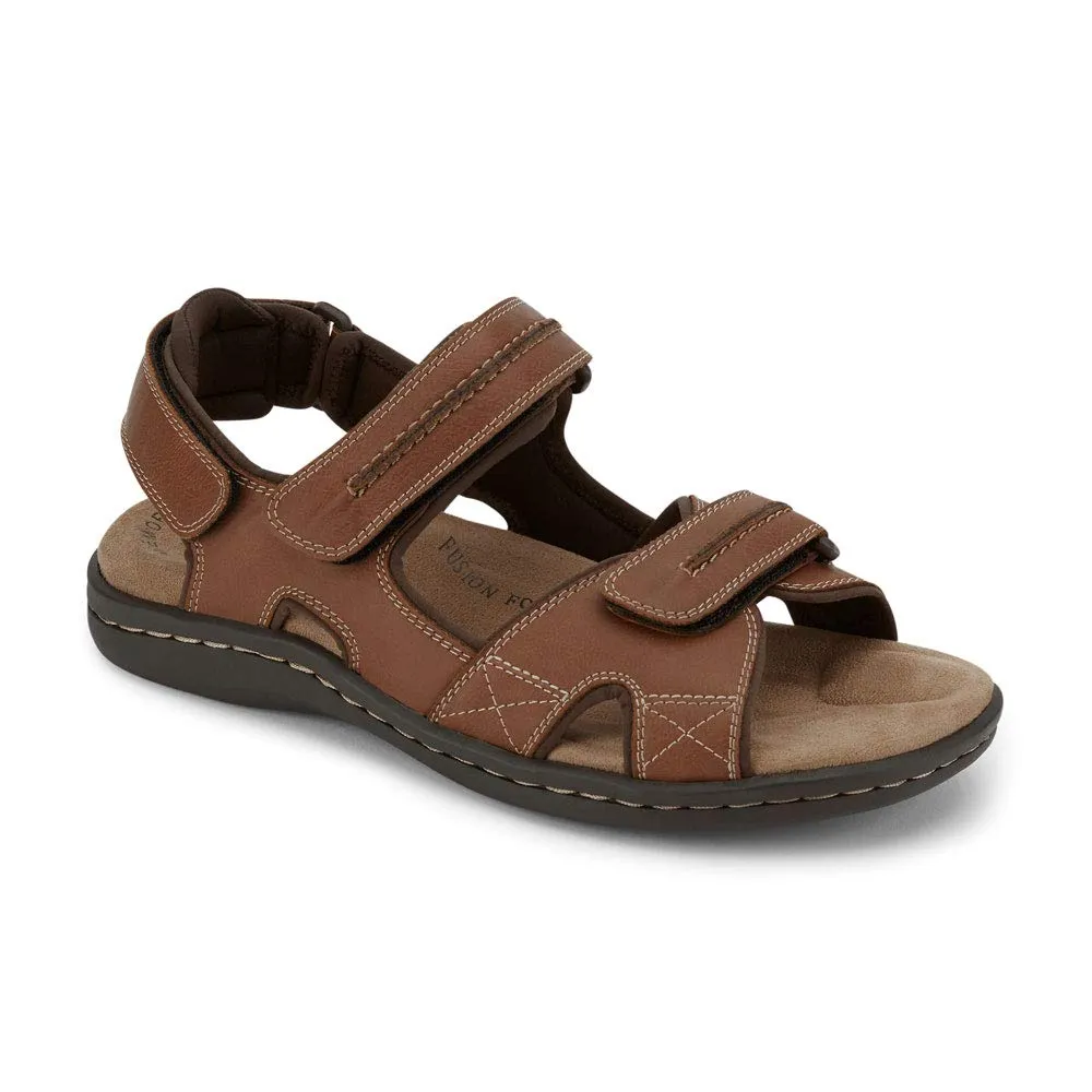 Dockers Mens Hook & Loop Sport Sandal, Rust, 10 US