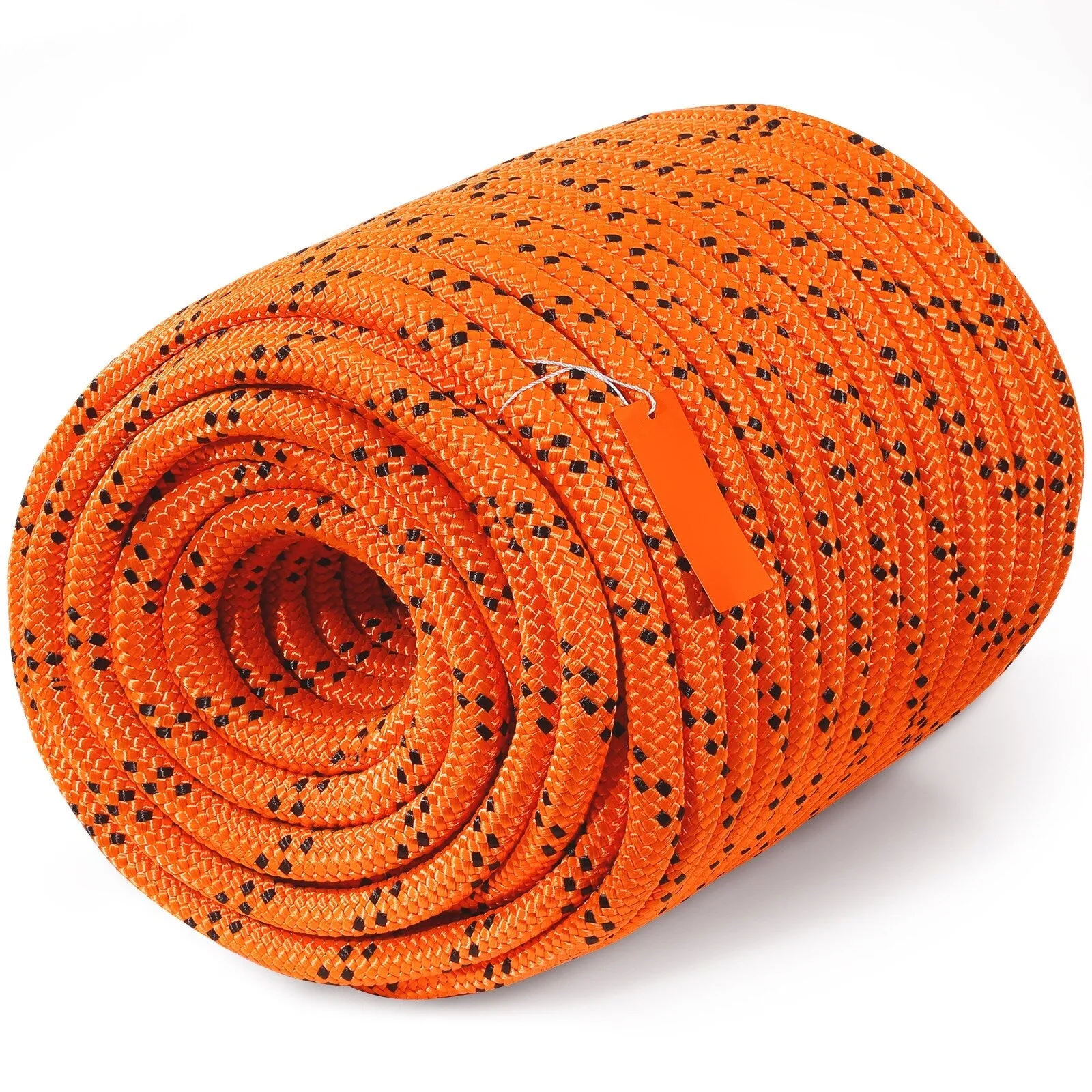 Double Braided Polyester Rope, 3/4 in x 220 ft, 24 Strands, 12700 LBS Breaking Strength Outdoor Rope, Arborist Rigging Rope