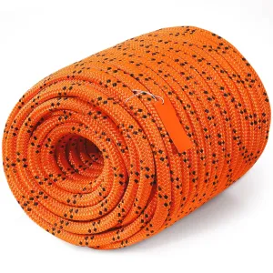 Double Braided Polyester Rope, 3/4 in x 220 ft, 24 Strands, 12700 LBS Breaking Strength Outdoor Rope, Arborist Rigging Rope