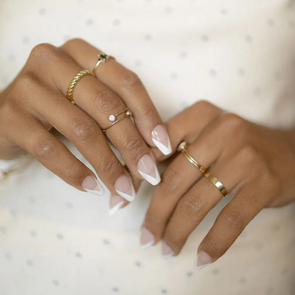 Double CZ Adjustable Ring