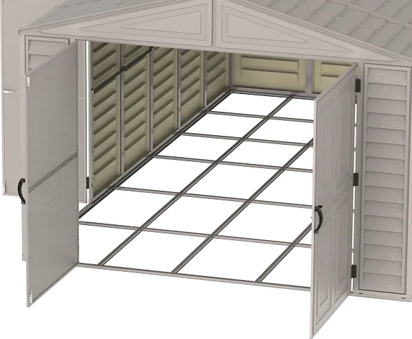 Duramax Vinyl Garage 10.5x26 w/ Foundation 2 Windows 15426