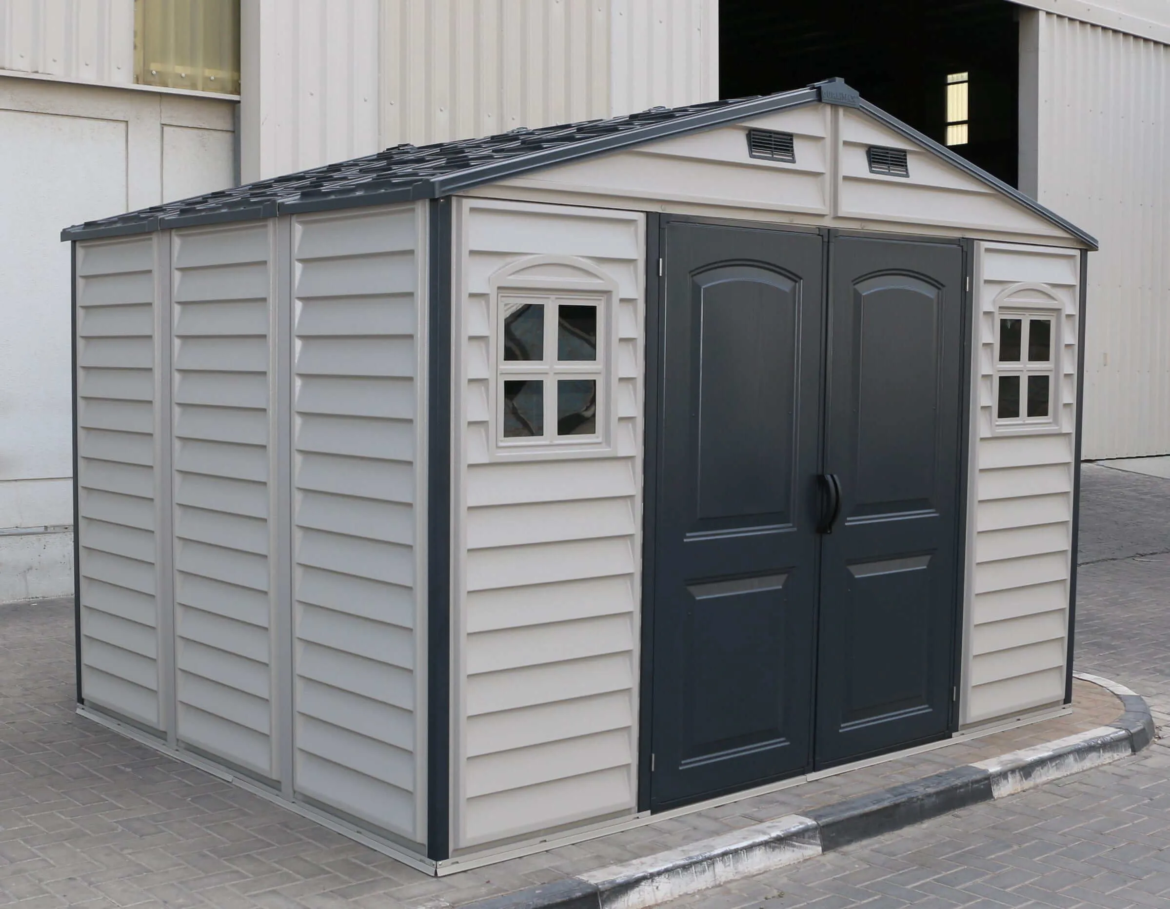Duramax Woodside Plus 10'x8' Gray with Foundation 30227