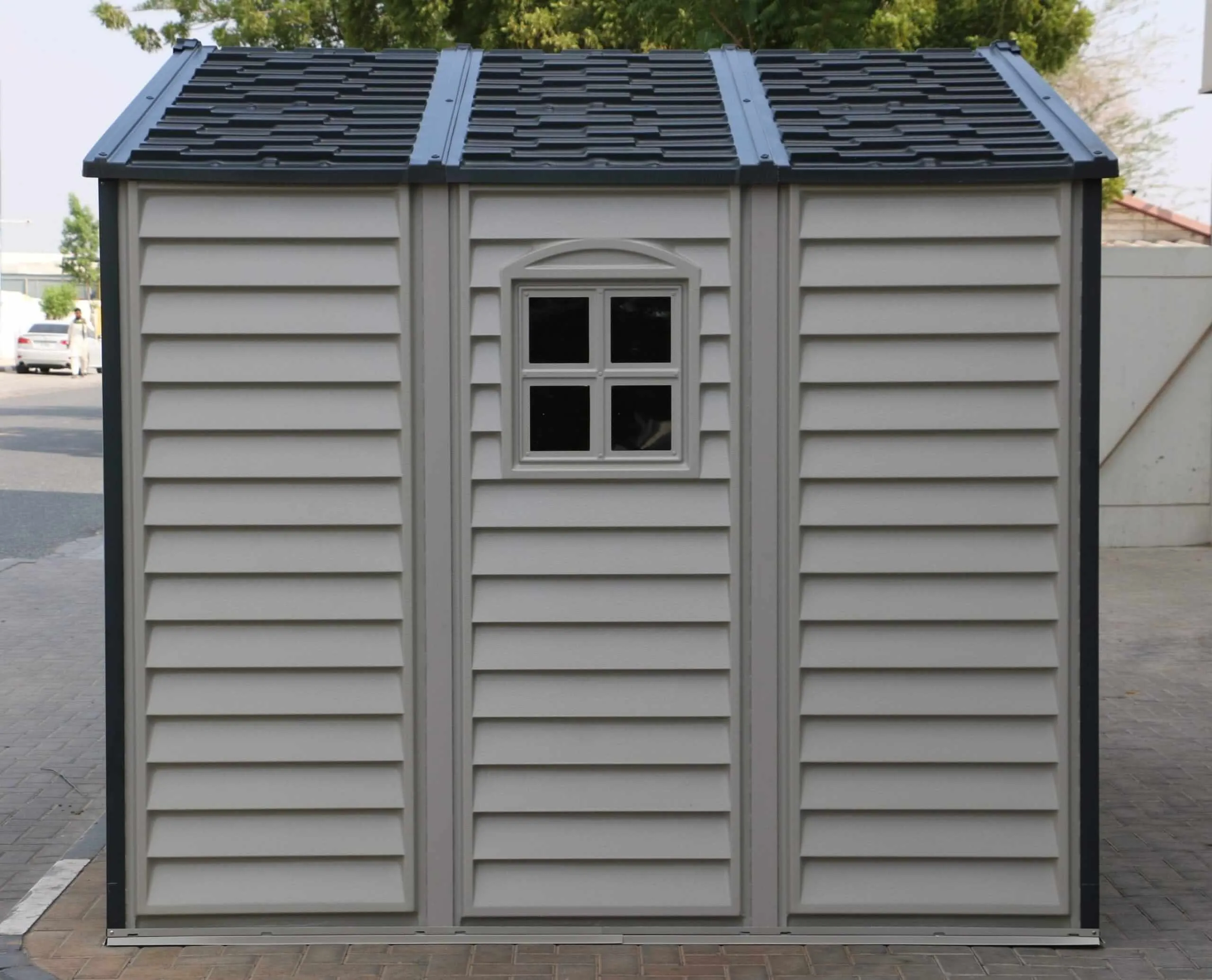 Duramax Woodside Plus 10'x8' Gray with Foundation 30227