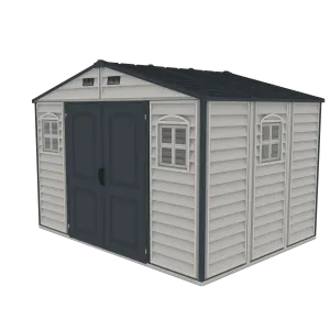 Duramax Woodside Plus 10'x8' Gray with Foundation 30227
