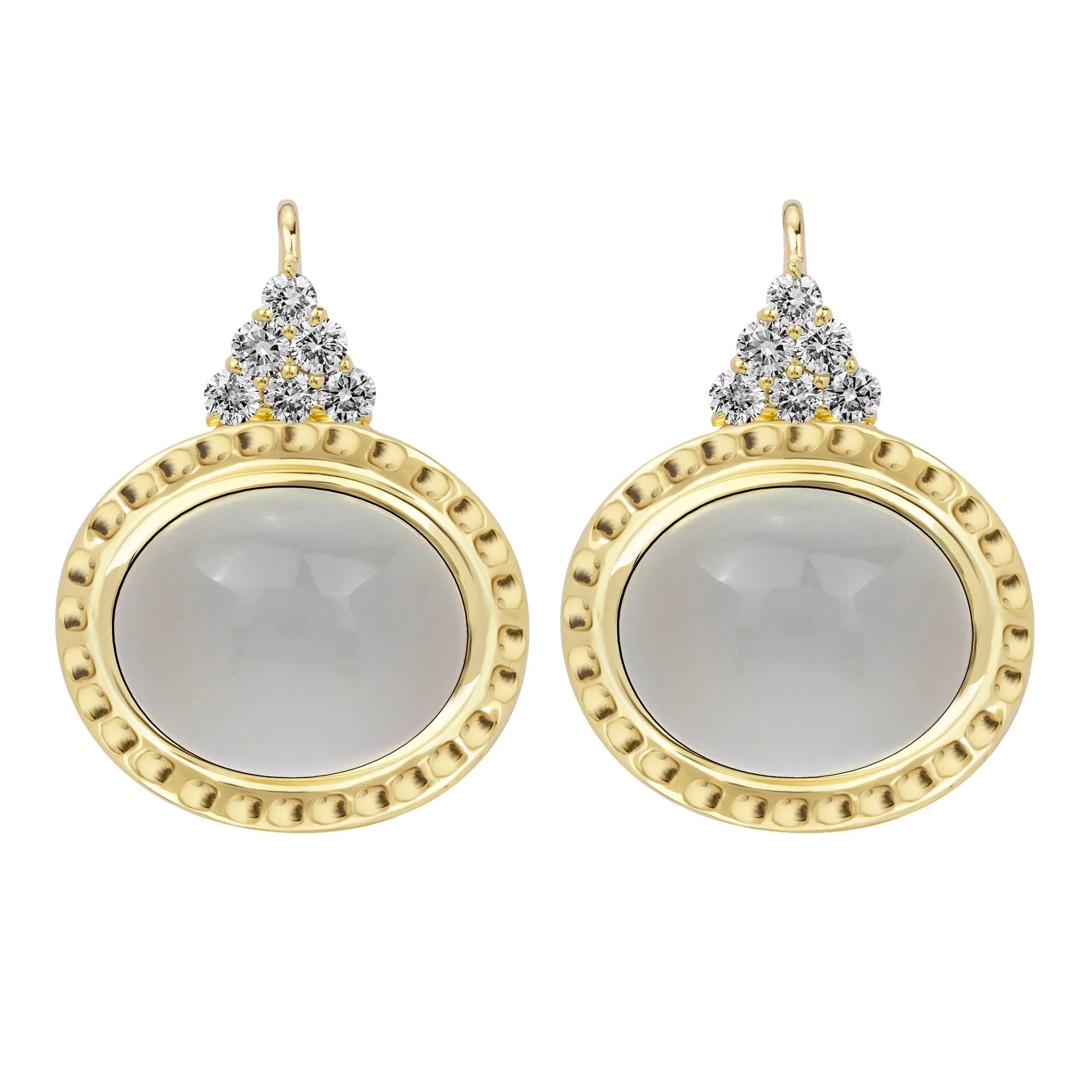 Earrings - Moonstone And Diamond (2362E)