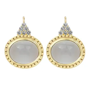 Earrings - Moonstone And Diamond (2362E)