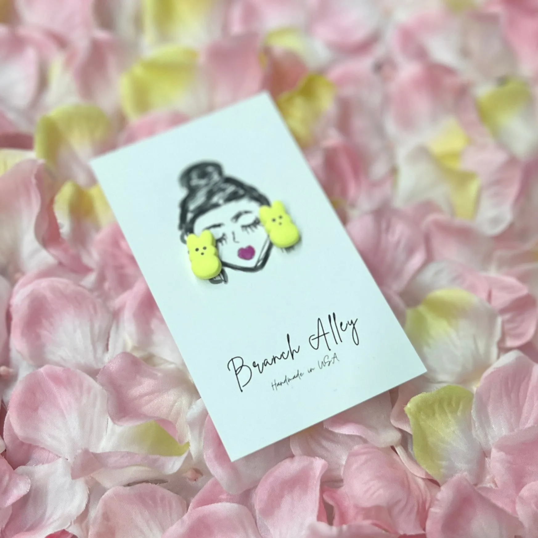 Easter Peeps Clay Earrings