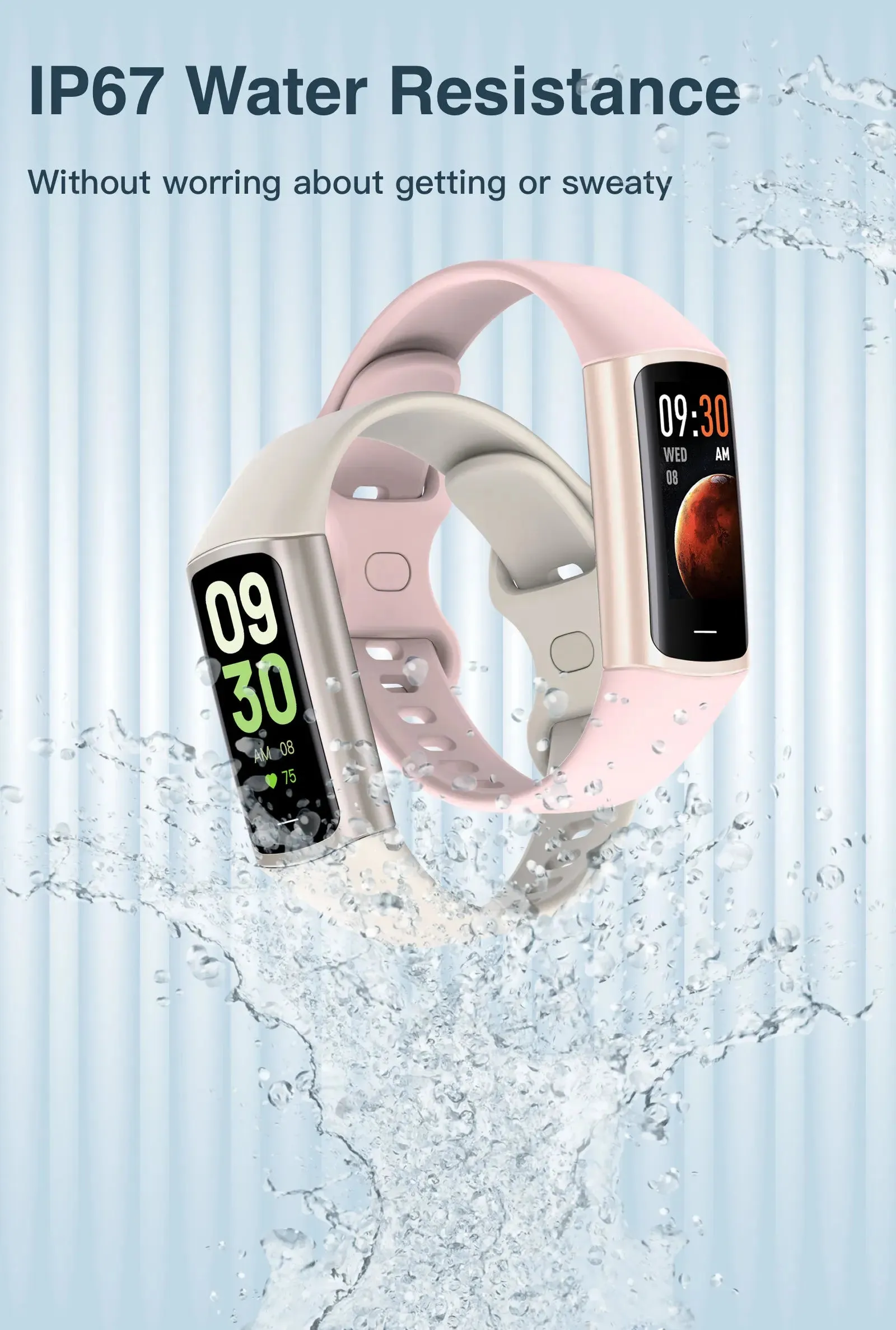 EFFEOKKI C68L 0.96" LCD Smart Fitness Band