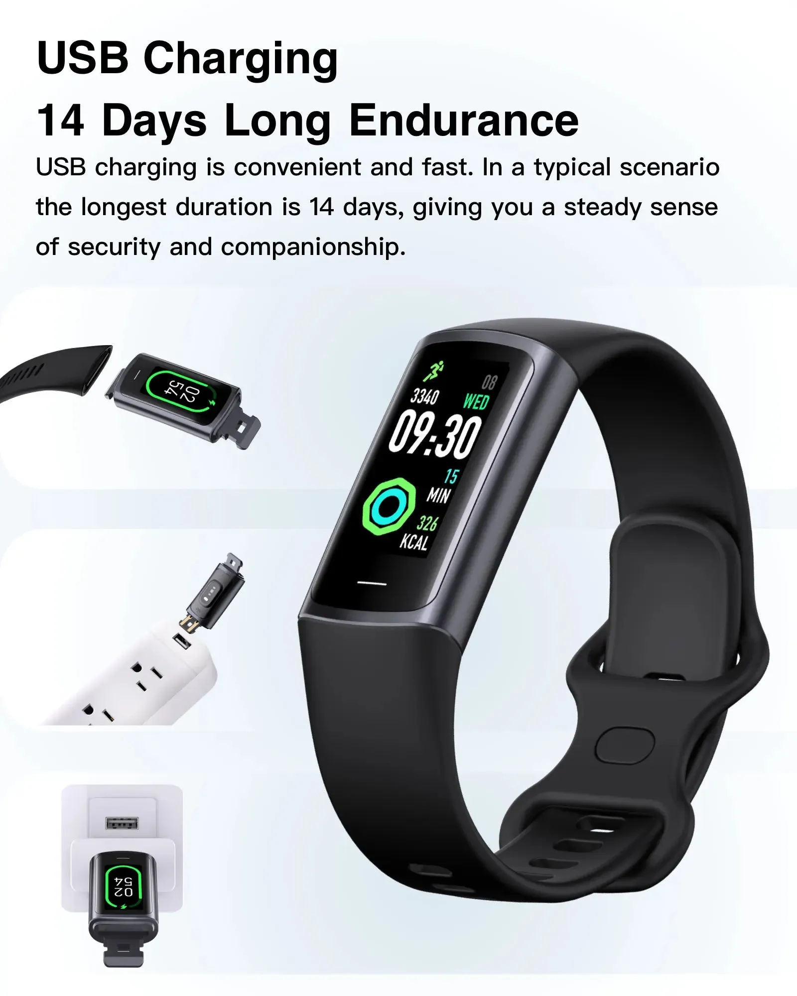 EFFEOKKI C68L 0.96" LCD Smart Fitness Band