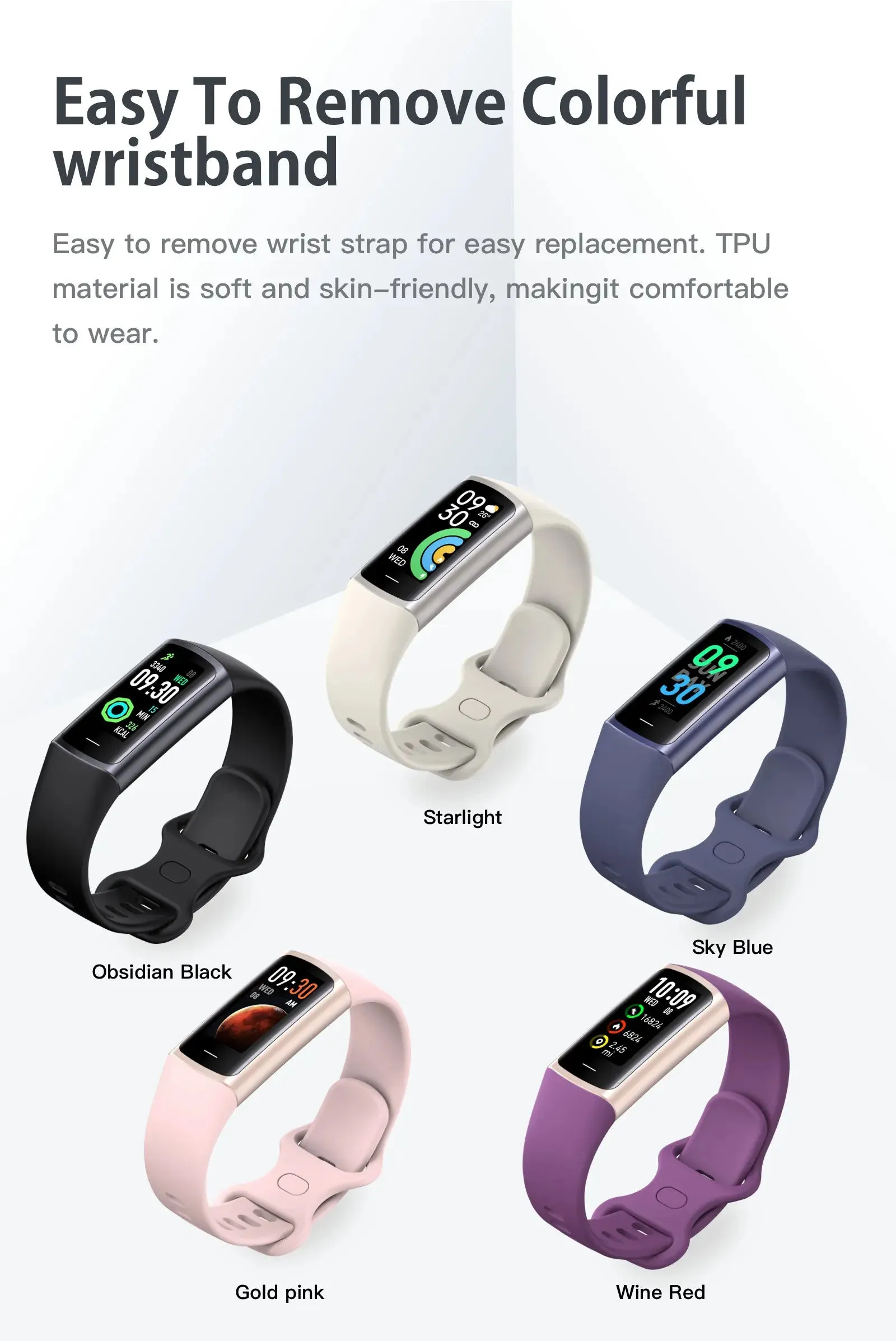 EFFEOKKI C68L 0.96" LCD Smart Fitness Band