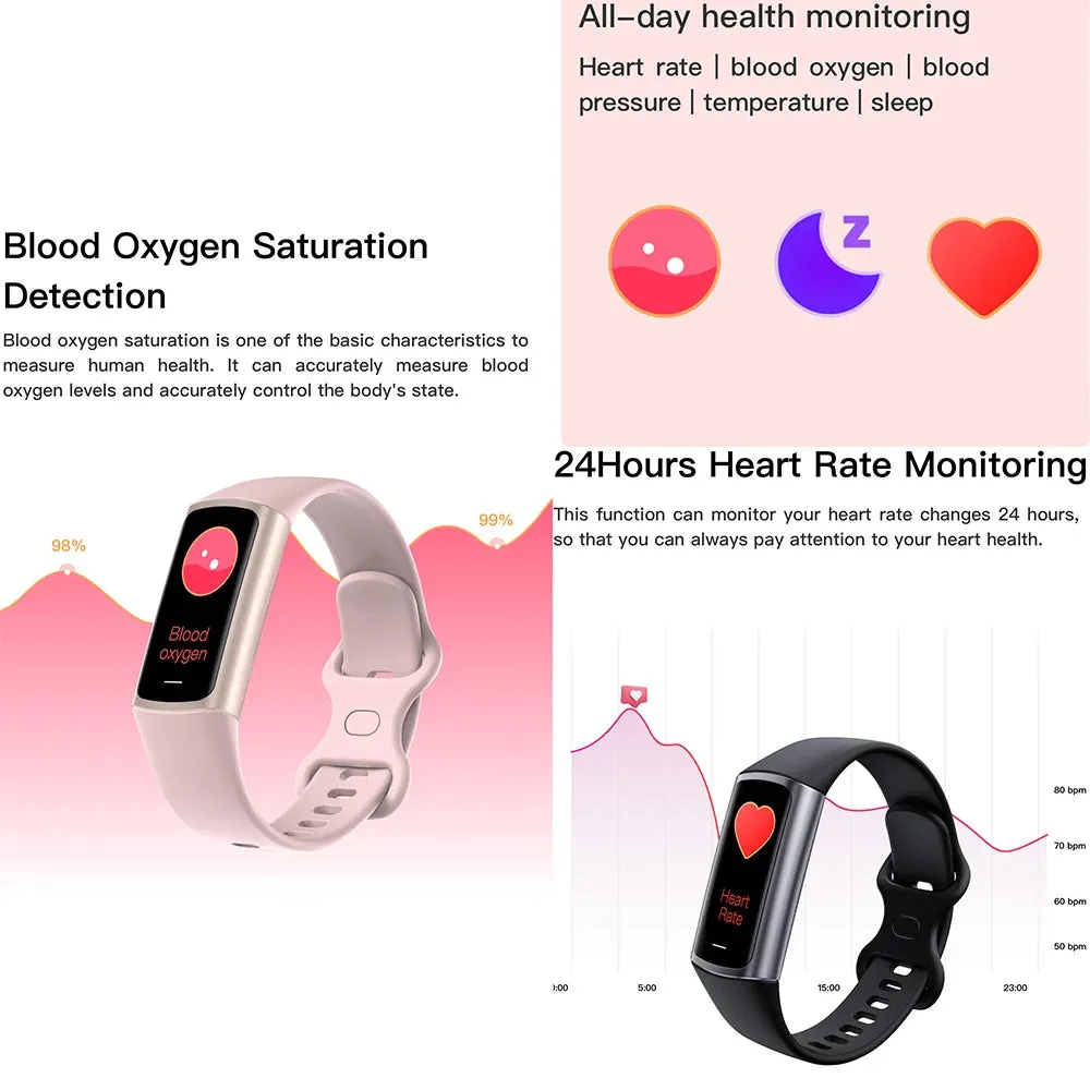 EFFEOKKI C68L 0.96" LCD Smart Fitness Band
